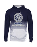 World Gymnastics Navy Hex 2.0 Hooded Sweatshirt - 2404 w/ V2 Logo Design on Front