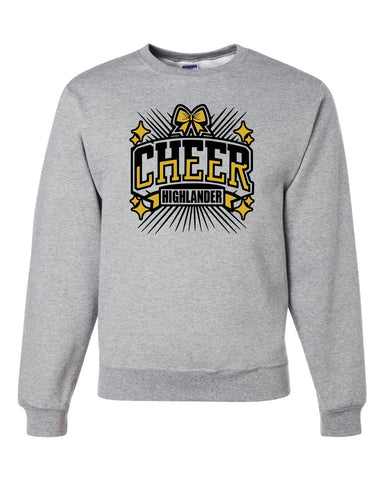 West Milford Cheerleading - Black Crew w/ WM Cheer Deer Design on Front.