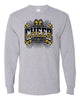 West Milford Cheerleading - Sport Gray Long Sleeve Tee w/ HIGHLANDER CHEER 948 Design on Front.