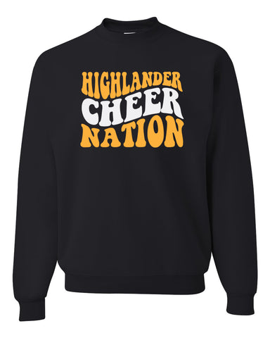 West Milford Cheerleading - Black Crew w/ WM Cheer Deer Design on Front.