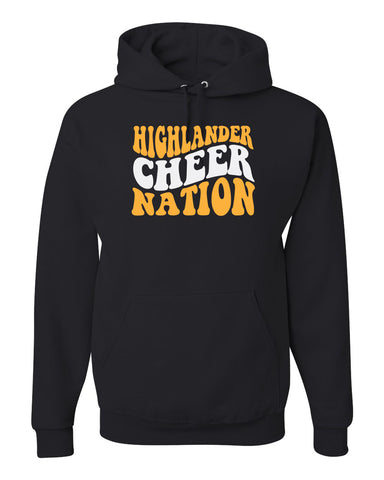 West Milford Cheerleading - Black Crew w/ WM Cheer Deer Design on Front.