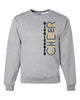 West Milford Cheerleading - Sport Gray Crew w/ Highlander Cheer Vert Design on Front.