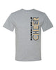 West Milford Cheerleading - Sport Gray Short Sleeve Tee w/ Highlander Cheer Vert Design on Front.