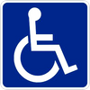 Handicapped ADA Full Color Printed Vinyl Decal Window Sticker