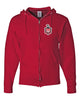 Lakeland Jr Soccer Club - RED JERZEES - NuBlend® Full-Zip Hooded Sweatshirt - 993MR w/ Logo Design on Front Left Chest.