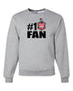 Lakeland Jr Soccer Club - Sport Gray JERZEES - NuBlend® Crewneck Sweatshirt - 562MR w/ Number One Fan Design on Front.