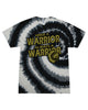 Wanaque Warriors Football CD100 Tie-Dye Adult 5.4 oz., 100% Cotton T-Shirt w/ Vegas Gold Once A Warrior Design Front