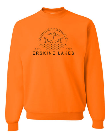 Erskine Lakes JERZEES - NuBlend® Hooded Sweatshirt - 996MR w/ ELPOA-1928 Design on Front.