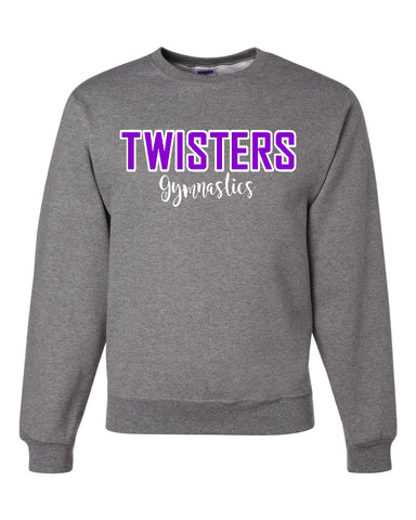 Twisters Gymnastics Dyenomite - Purple Crystal Tie Dye T-Shirt - 200CR w/ Twisters Beam Design