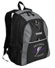 Precision Dance PA - Contrast Honeycomb Backpack w/ White & Purple Logo Design Embroidered on Front.