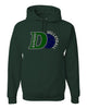 Drew Volleyball JERZEES - NuBlend® Hooded Sweatshirt - 996MR w/ Rangers Volleyball Design on Front.