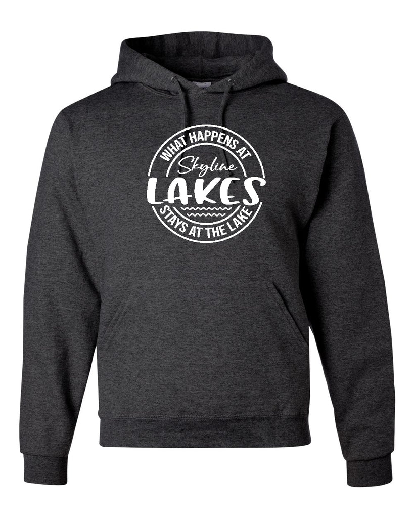 Skyline Lakes JERZEES - NuBlend® Hooded Sweatshirt - 996MR w/ What Happens Design on Front.