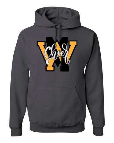 West Milford Cheerleading - Black Crew w/ WM Cheer Deer Design on Front.