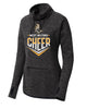 West Milford Cheerleading - Black Heather Sport-Tek® Women's Triumph Cowl Neck Pullover w/ WM Cheer Deer Design on Front.