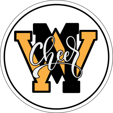 West Milford Cheerleading - Black Crew w/ WM Cheer Deer Design on Front.