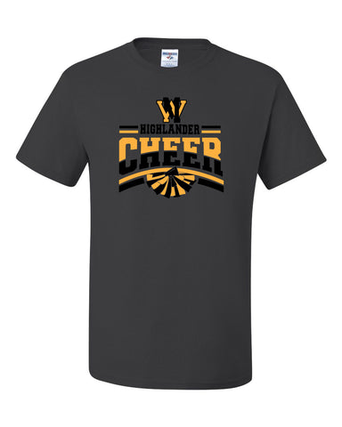 West Milford Cheerleading - Black Crew w/ WM Cheer Deer Design on Front.