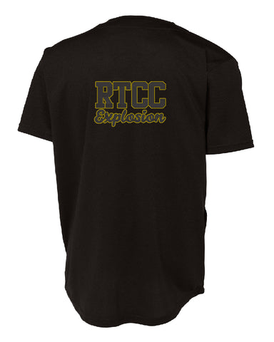 RTCC Gray Ringer Stripe Crew Shirt w/ RTCC 2 color Logo Design on Front.