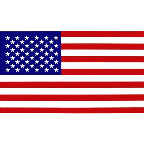 american flag full color printed decal 6"