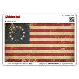 aged betsy ross american flag 1009 full color 5 inch printed vinyl decal window sticker