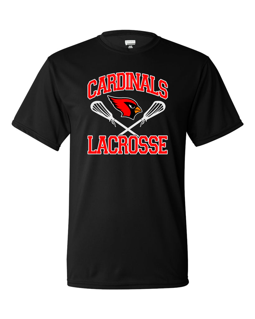 westwood cardinals black augusta sportswear - performance t-shirt - 790 w/ 2 color cardinals crossed sticks design on front.