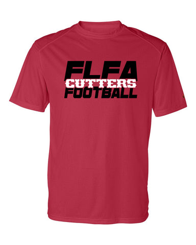FLFA Cutters Red JERZEES - NuBlend® Hooded Sweatshirt - 996MR w/ FLFA Football Over-Under on Front.