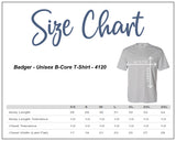 jths volleyball badger - silver b-core sport shoulders t-shirt - 4120 w/ falcons volleyball v3 logo on front