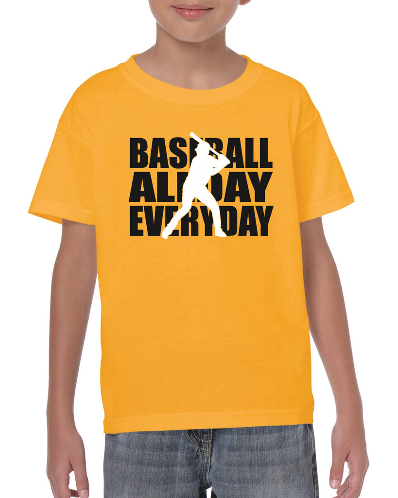 baseball all day everyday graphic transfer design shirt