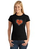 basketball heart splatter v1 mixed media design shirt