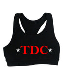 tdc - bc sports bra w/ tdc logo on front.