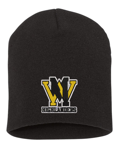 West Milford Highlanders Charcoal Hoodie w/ Large WM Logo on Front.