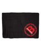 bloomingdale pta black alpine fleece - sweatshirt blanket throw - 8710 w/ bloom b design on corner