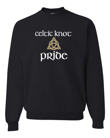 Celtic Knot Forest Green JERZEES - NuBlend® Crewneck Sweatshirt - 562MR w/ Full Color Flag Design on Front