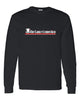 tdc - black long sleeve tee w/ tdc top hat logo on front.
