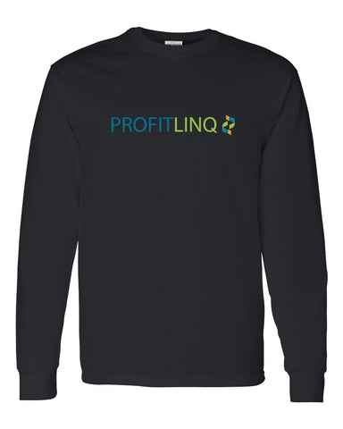 PROFITLINQ Black Shirt w/ Large Profitlinq Logo on Front.