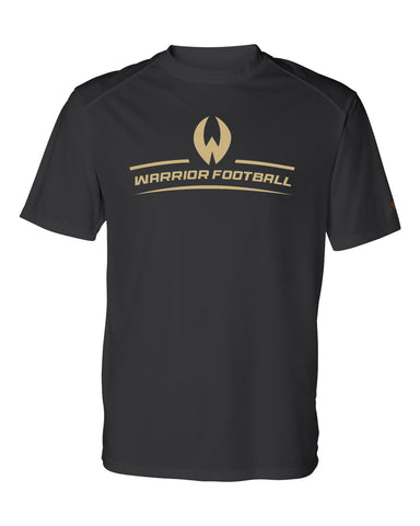 Wanaque Warriors Football Black Badger - Hex 2.0 Hooded Sweatshirt - 1404 w/ Warrior Logo on Front.