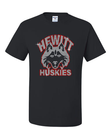 Hewitt Huskies Silver Short Sleeve Tee w/ Proud Staff V2 Design on Front