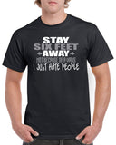 stay six feet back funny graphic design shirt
