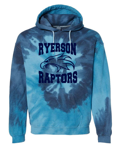 Ryerson School Navy Heavy Blend™ Hooded Sweatshirt w/ Logo Design 1 on Front