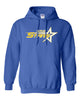 butler stars royal blue  hoodie w/ large design on front.