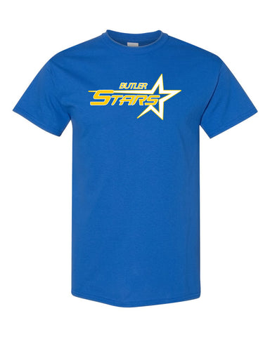 Butler Stars Royal Attain Wicking Long Sleeve Tee w/ Large Front 2 Color Design