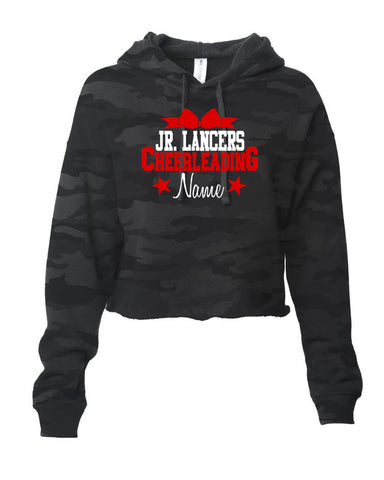 Jr. Lancers Cheer Camo Short Sleeve T-Shirt - 4181 w/ CHEER DAD BOW SEASON Design