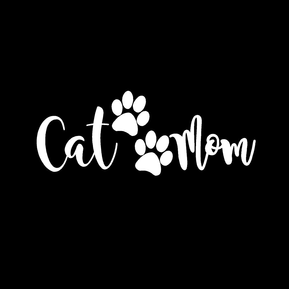 Cat Mom V3 Single Color Transfer Type Decal – StickerDad & ShirtMama