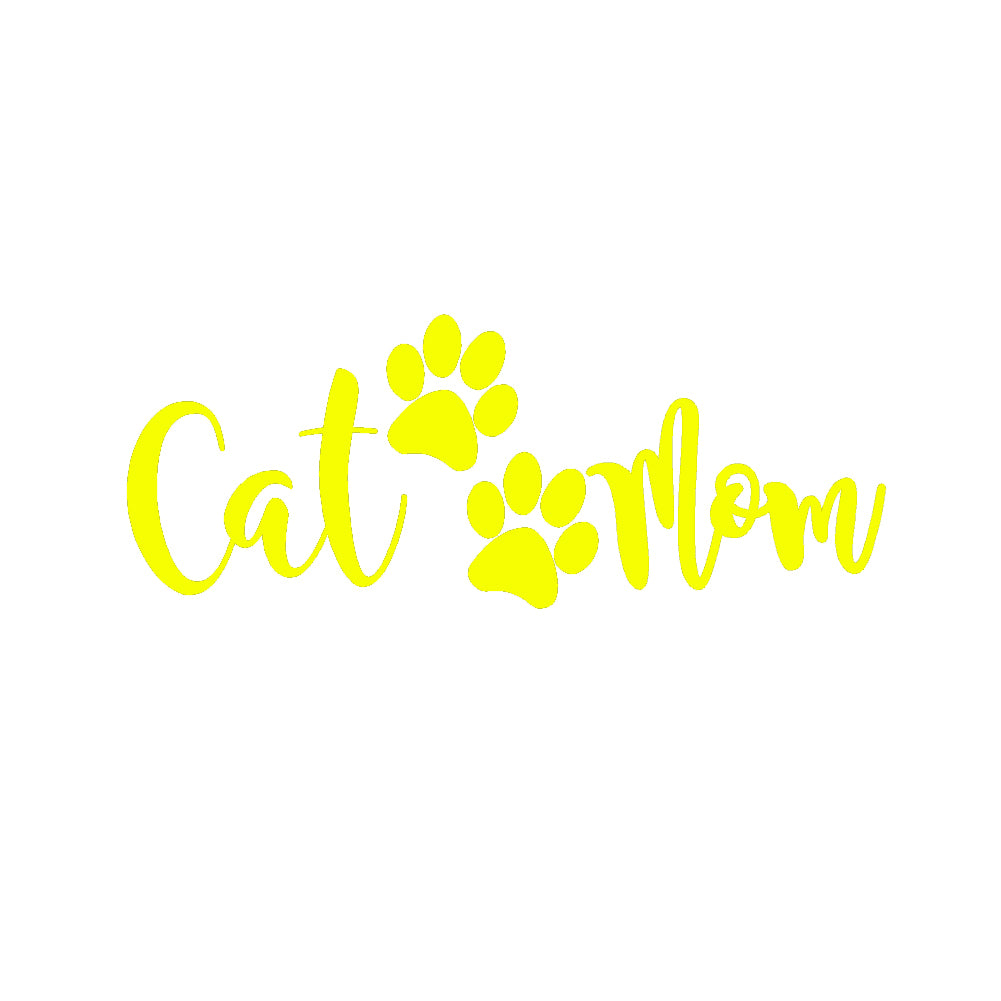 cat mom v3 single color transfer type decal