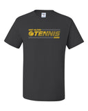 west milford tennis charcoal short sleeve tee w/ wm tennis 2022 logo on front.