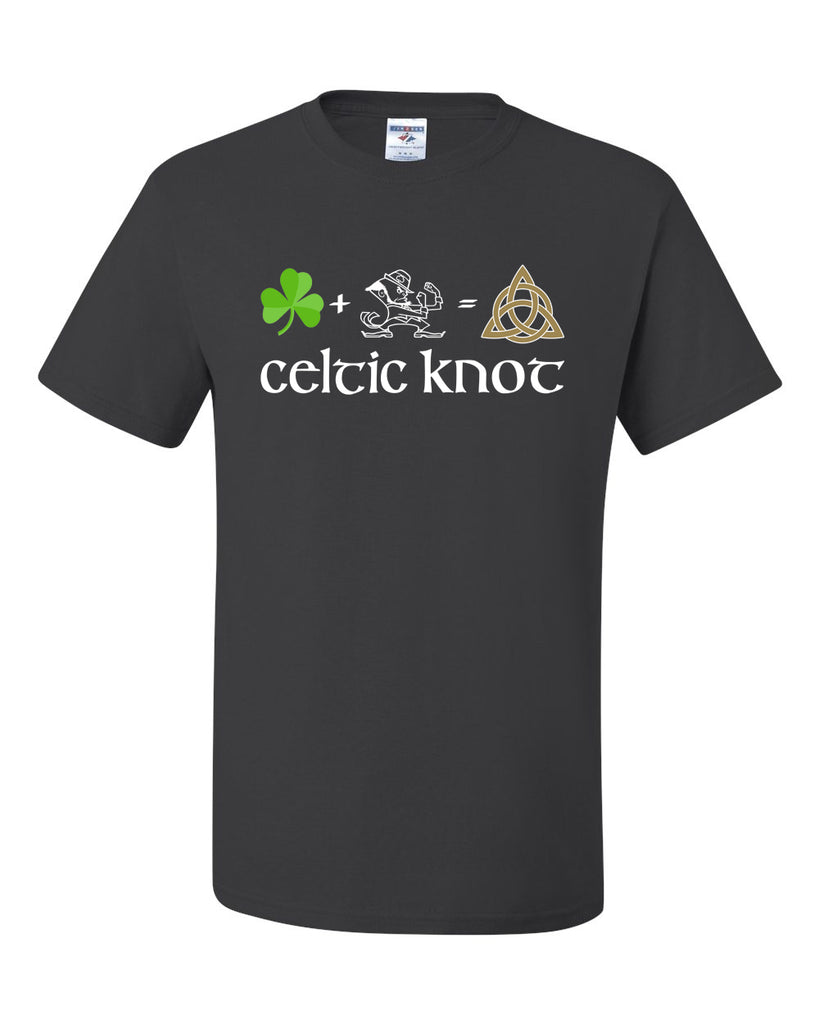 celtic knot charcoal jerzees - dri-power® 50/50 t-shirt - 29mr w/ full color 323 design on front
