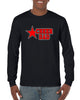 jr lancers competition cheer heavy cotton black shirt w/ cheer dad star 2 color design on front.