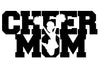 cheer mom w/ jumper v1 single color transfer type decal