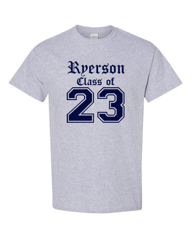 Ryerson Middle School Navy JERZEES - NuBlend® Crew Neck Sweatshirt w/ Class of (YOUR YEAR) V2 Design on Front