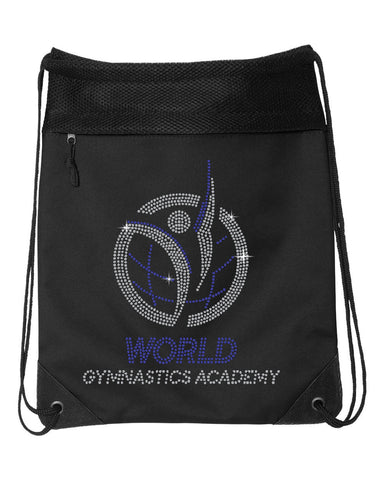 World Gymnastics Black Boxercraft - Girls/Womans Sports Bra - YSB101 w/ 2 Color Stack Design