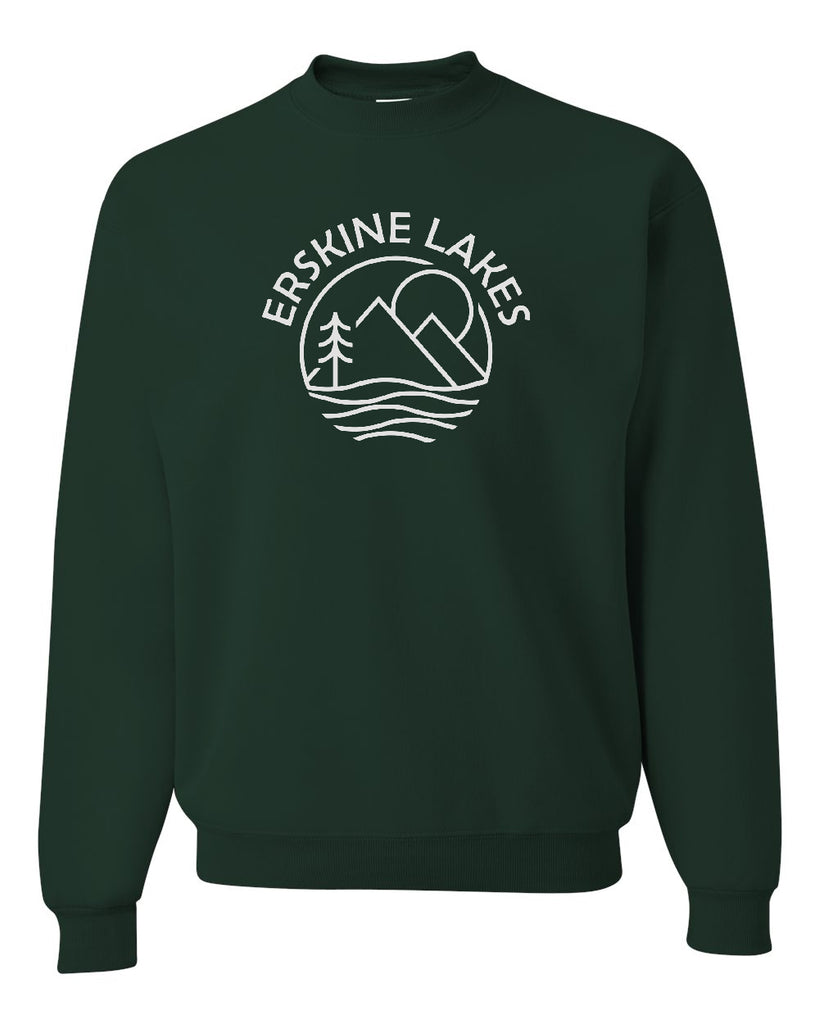 Erskine Lakes JERZEES - NuBlend® Crewneck Sweatshirt - 562MR w/ Erskine Lakes Design on Front.